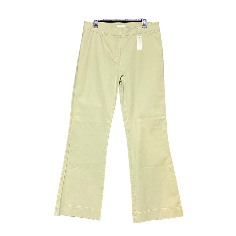 Jones New York Sport Women 12 Sage Green Stretch Flare Leg Pants Mid Rise NWT